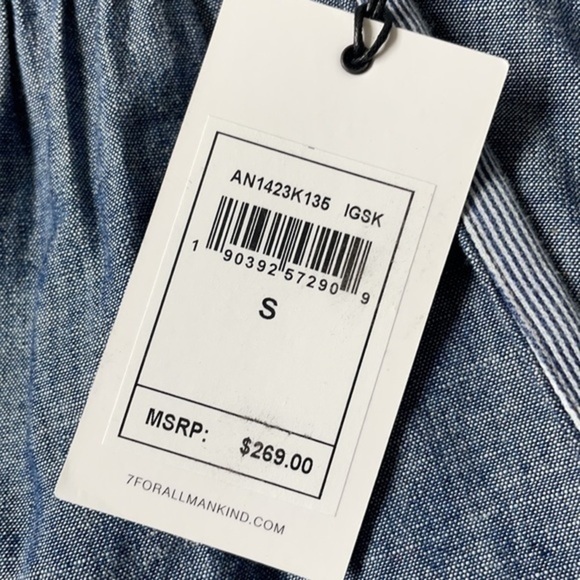 NWT 7 for all mankind dress wraparound denim dress small - Picture 6 of 6